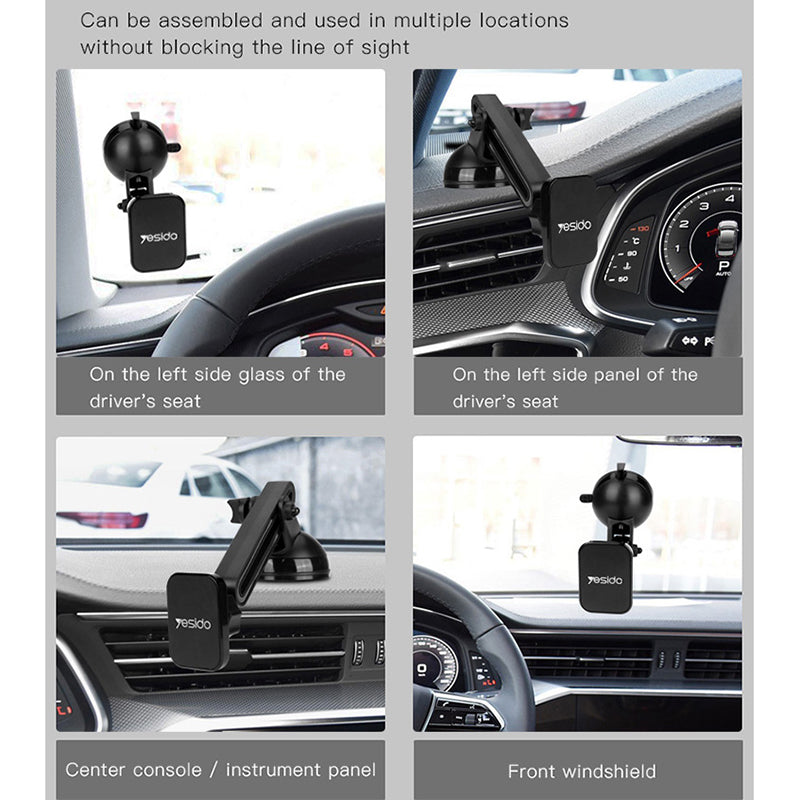 YESIDO C39 Universal Dashboard Sugekop Magnetisk Bilholder Telefon Holder Stander YESIDO C39 Universal Dashboard Sugekop Magnetisk Bilholder Telefon Holder Stander